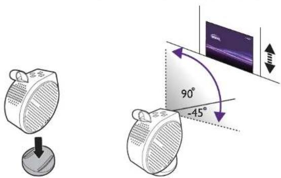 BENQ GV30 - Ajustement de l'angle de projection - 1