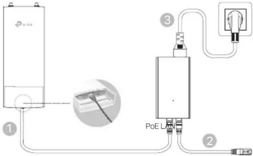 TP-LINK Omada EAP610Outdoor - ■ Via PoE Adapter - 1