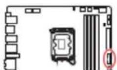 MSI MPG Z690 Force Wifi - JUSB3 : Connecteur USB 3.2 Gen 1 - 1