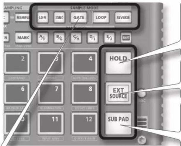 ROLAND SP404A - Appuyez sur le bouton BANK [A/F] pour l'allumer. - 3