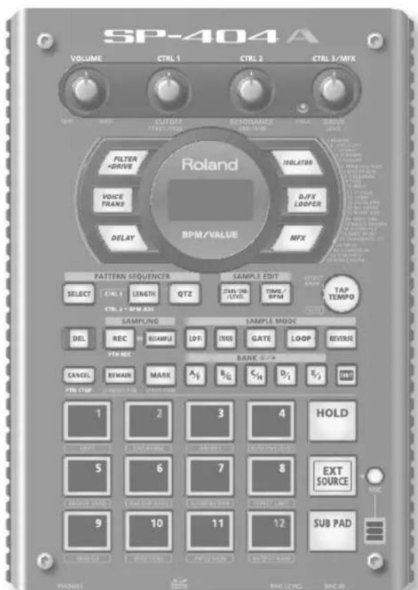 ROLAND SP404A - Opérations de base - 1
