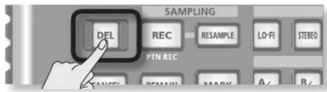 ROLAND SP404A - Suppression d'un sample - 4