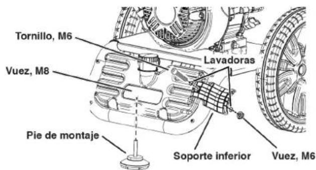 WESTINGHOUSE WPX2700 - INSTALE EL PIE DE MONTAJE Y EL SOPORTE DE PISTOLA INFERIOR - 1