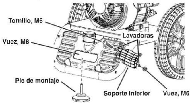WESTINGHOUSE WPX3400 - INSTALE EL PIE DE MONTAJE Y EL SOPORTE DE PISTOLA INFERIOR - 1