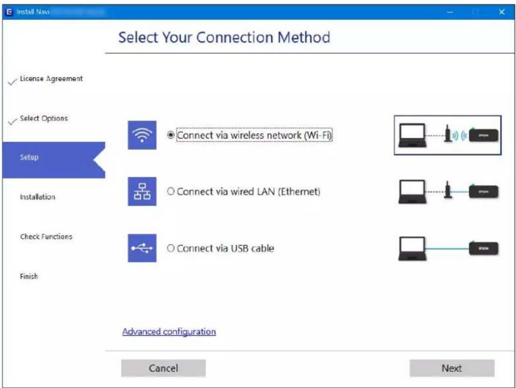 EPSON EcoTank ET2821 - Sélection de la modification des méthodes de connexion - 1