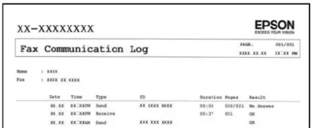 EPSON EcoTank ET2821 - Fonctions : Différents rapports de fax - 1