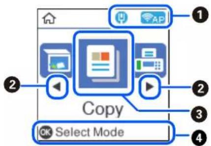 EPSON EcoTank ET2821 - Configuration de l'écran d'accueil - 1