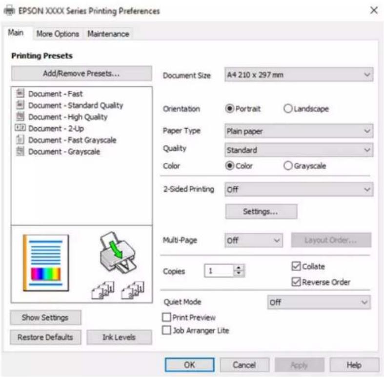 EPSON EcoTank ET2821 - Remarque: - 1