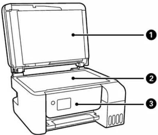 EPSON EcoTank ET2821 - Nom et fonction des pièces - 4