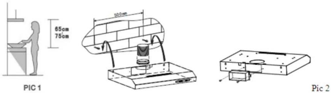 CANDY CFT6105XP - INSTALLATION(VENT OUTSIDE) - 3