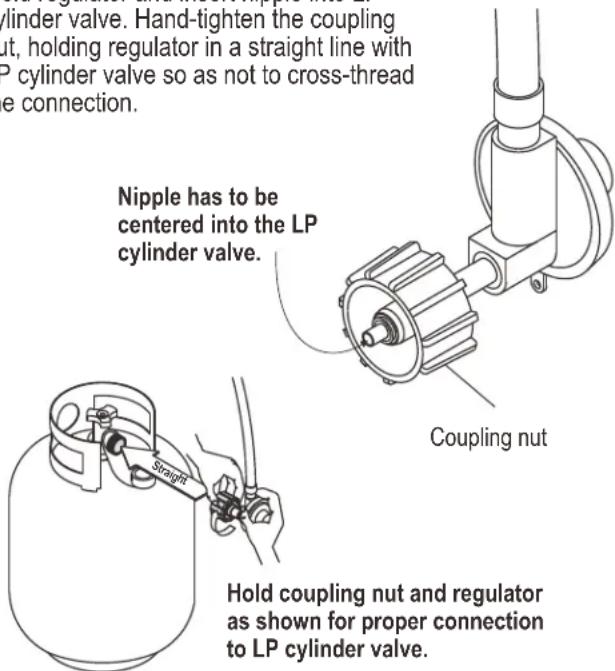 CHAR BROIL Performance 463376519 - Connecting Regulator to the LP Cylinder - 3