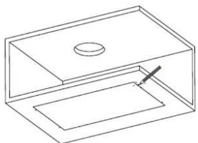 CANDY CBG6251XGG - Dimensiones de la campana extractor - 3