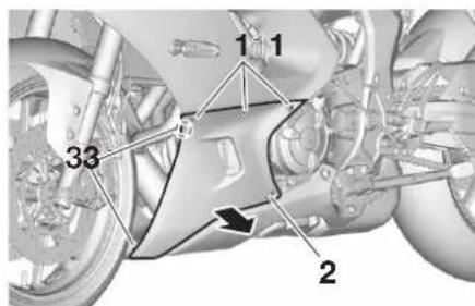 YAMAHA YZFR7 (2022) - Dépose et repose des carénages - 2