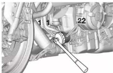 YAMAHA YZFR7 (2022) - Changement de l'huile moteur (avec ou sans remplacement de la cartouche du filtre à huile) - 2