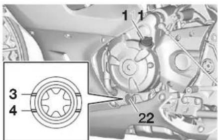 YAMAHA YZFR7 (2022) - Contrôle du niveau d'huile moteur - 1