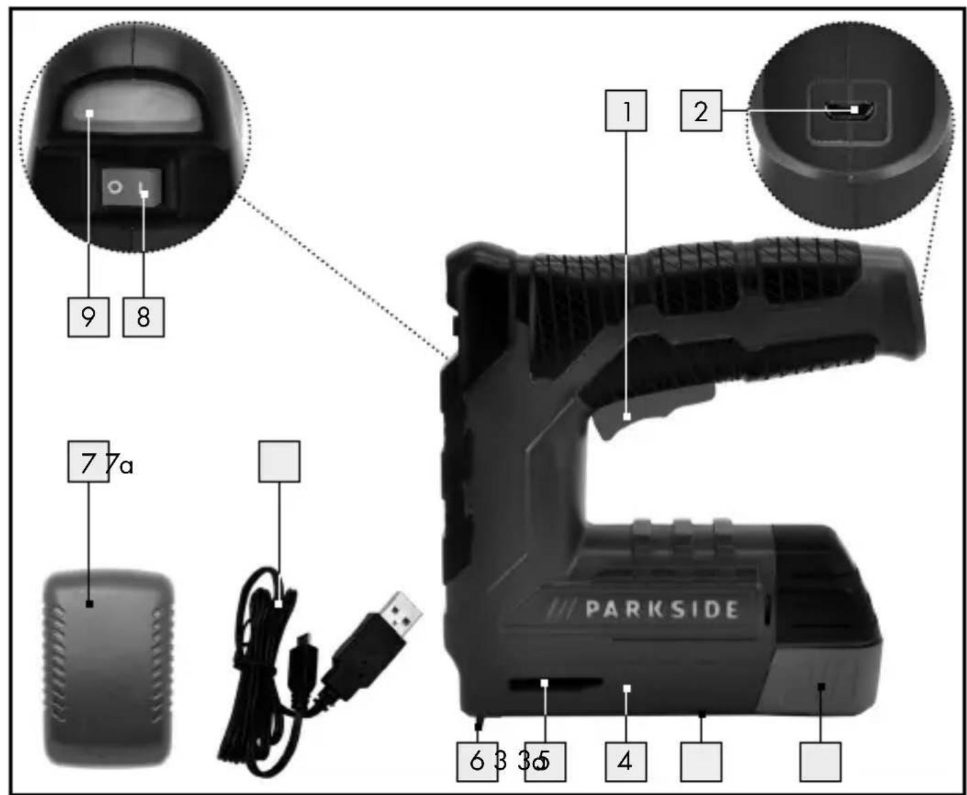 PARKSIDE PAT 4 C3 - AGRAFEUSE SANS FIL - 1