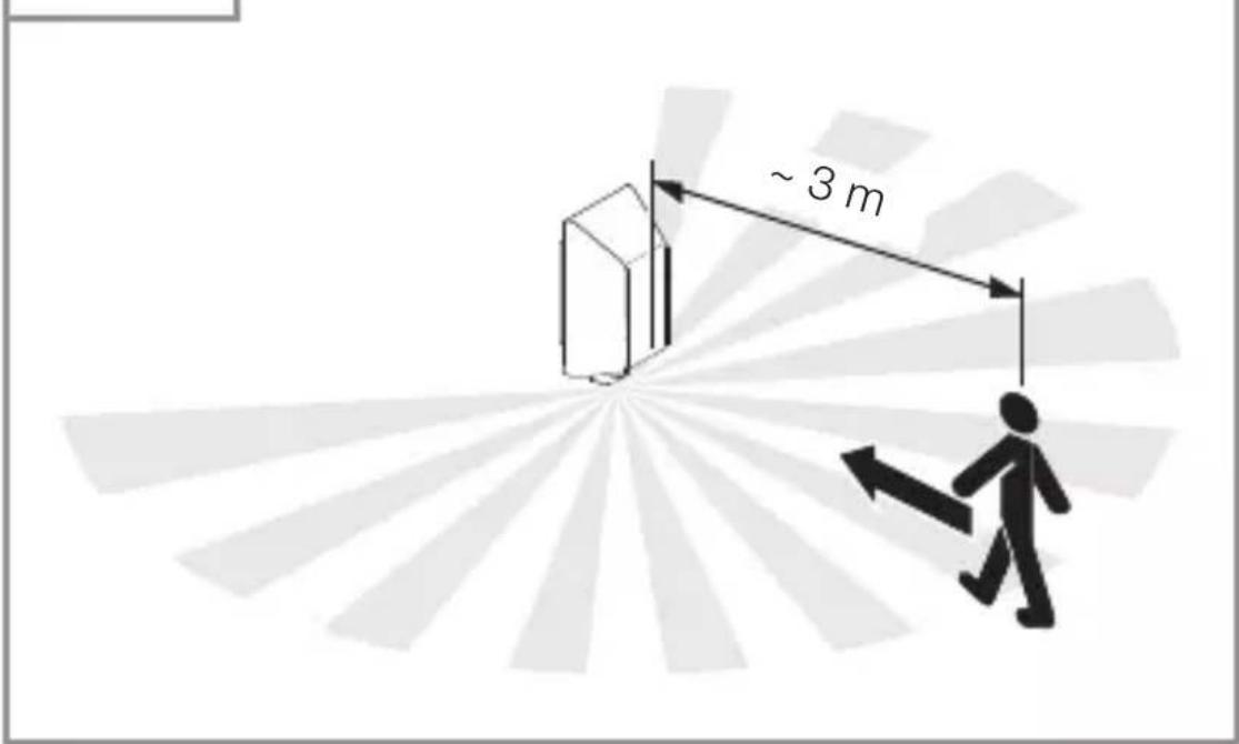 STEINEL L 30 S - Detecting movement of persons walking towards the L 30 S - 1