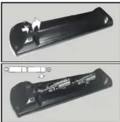PANASONIC TX65JXW604 - Inserting the Batteries into the Remote - 1
