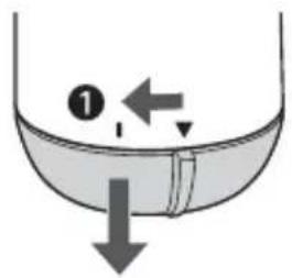PANASONIC ERRP40 - Remove the battery cover. - 1