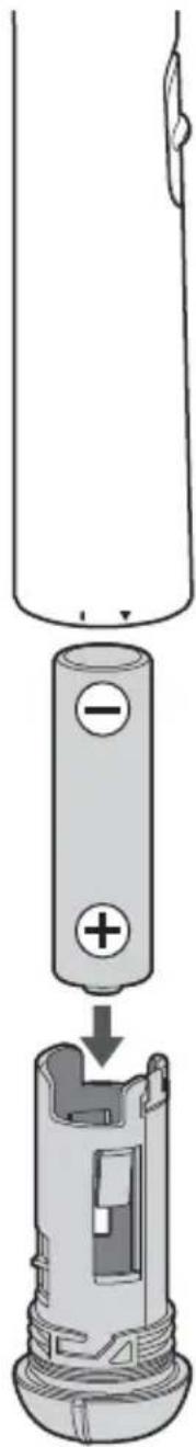 PANASONIC ERRP40 - Einsetzen der Batterie - 1