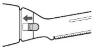 PANASONIC ERRP40 - Slide the blade locker as indicated by the arrow. - 1