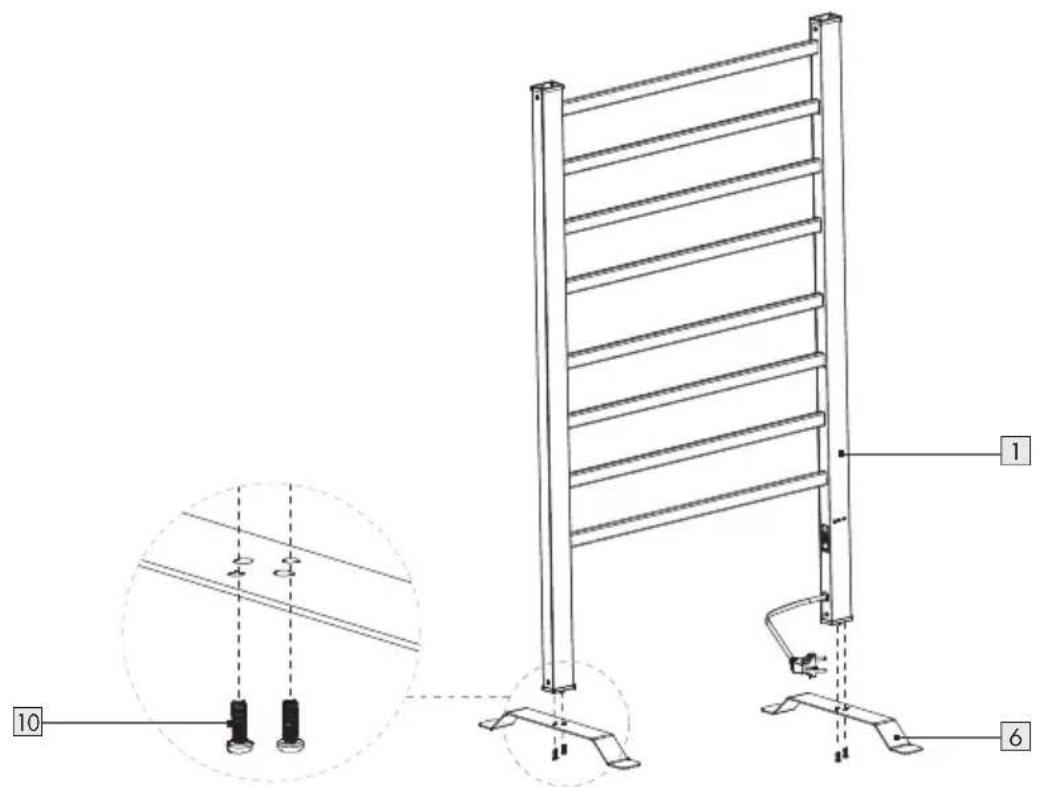 SILVERCREST SHH 150 B2 - Montažna risba - prosto stojće - 1