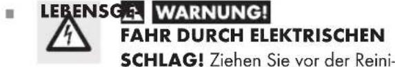 SILVERCREST FW 10 - - Reinigung und Pflege - 1