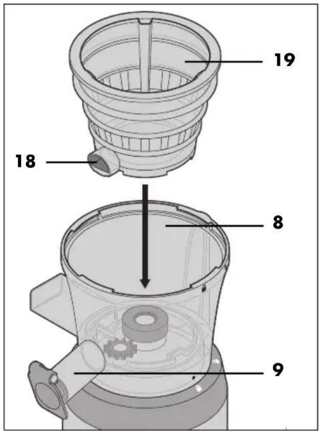 SILVERCREST SSJ 300 B3 - Inserimento dell'inserto per sorbetto - 1