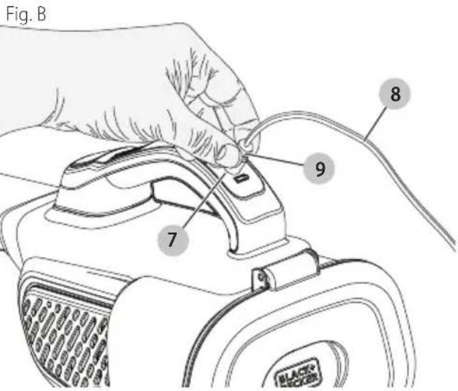 BLACK & DECKER BDWD15 - Carga de la batería (Fig. B) - 1