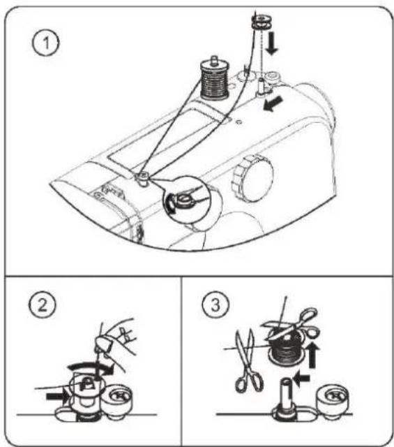 SINGER SM024 - Winding the bobbin - 1