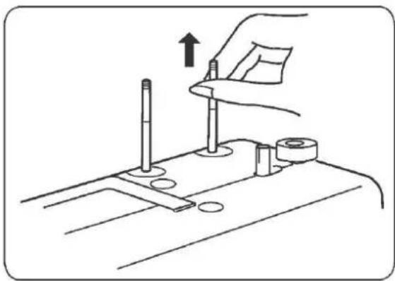 SINGER SM024 - Réglage des broches porte-bobine - 1
