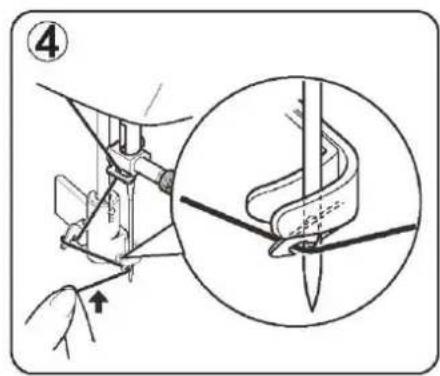 SINGER SM024 - Using automatic needle threader - 4