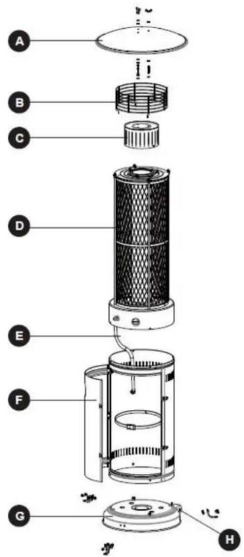 Orbegozo PHE 90 - PECAS DE MONTAGEM - 1