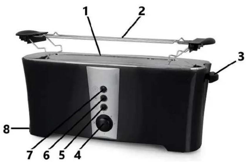 Orbegozo TO 6050 - CARACTERISTIQUES PRINCIPALES DU GRILLE-PAIN - 1