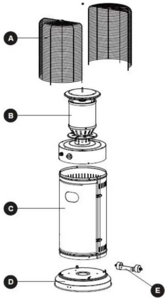 Orbegozo PHE 85 - PEÇAS DE MONTAGEM - 1
