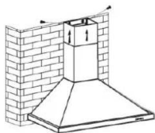 Orbegozo DS 80190 BL - Installation (sortie vers l'extérieur) - 8