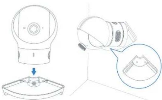 eufy SpaceView Pro - Colocacion de laamera (sobre el soporte de montaje en pared) - 3