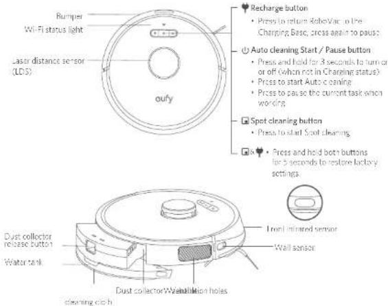 eufy RoboVac X8 Hybrid - RoboVac Anatomy - 1