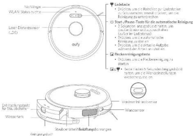 eufy RoboVac X8 Hybrid - Aufbau des RoboVac - 1