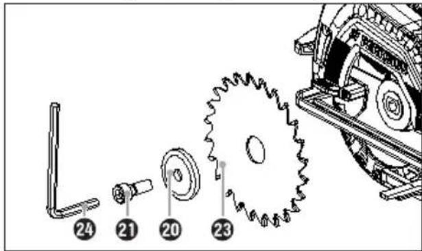 PARKSIDE PHKSA 12 A1 - Monter/remplacer la lame de scie - 1