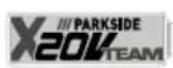 PARKSIDE PRTA 20Li B2 - Symbolen op de accu - 1