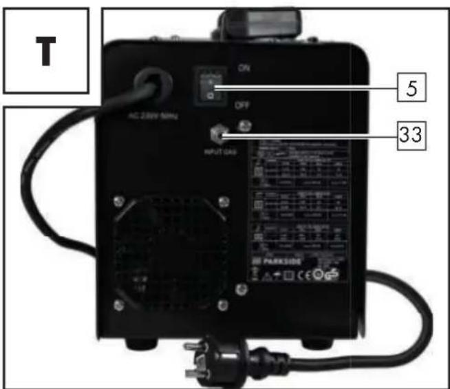PARKSIDE PMSG 200 A1 - - Ustawienie urządzenia do spawania drutem litym z gazem ochronnym - 2