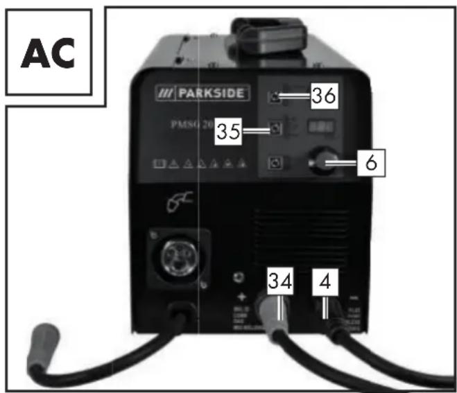 PARKSIDE PMSG 200 A1 - • Zváranie MMA - 1