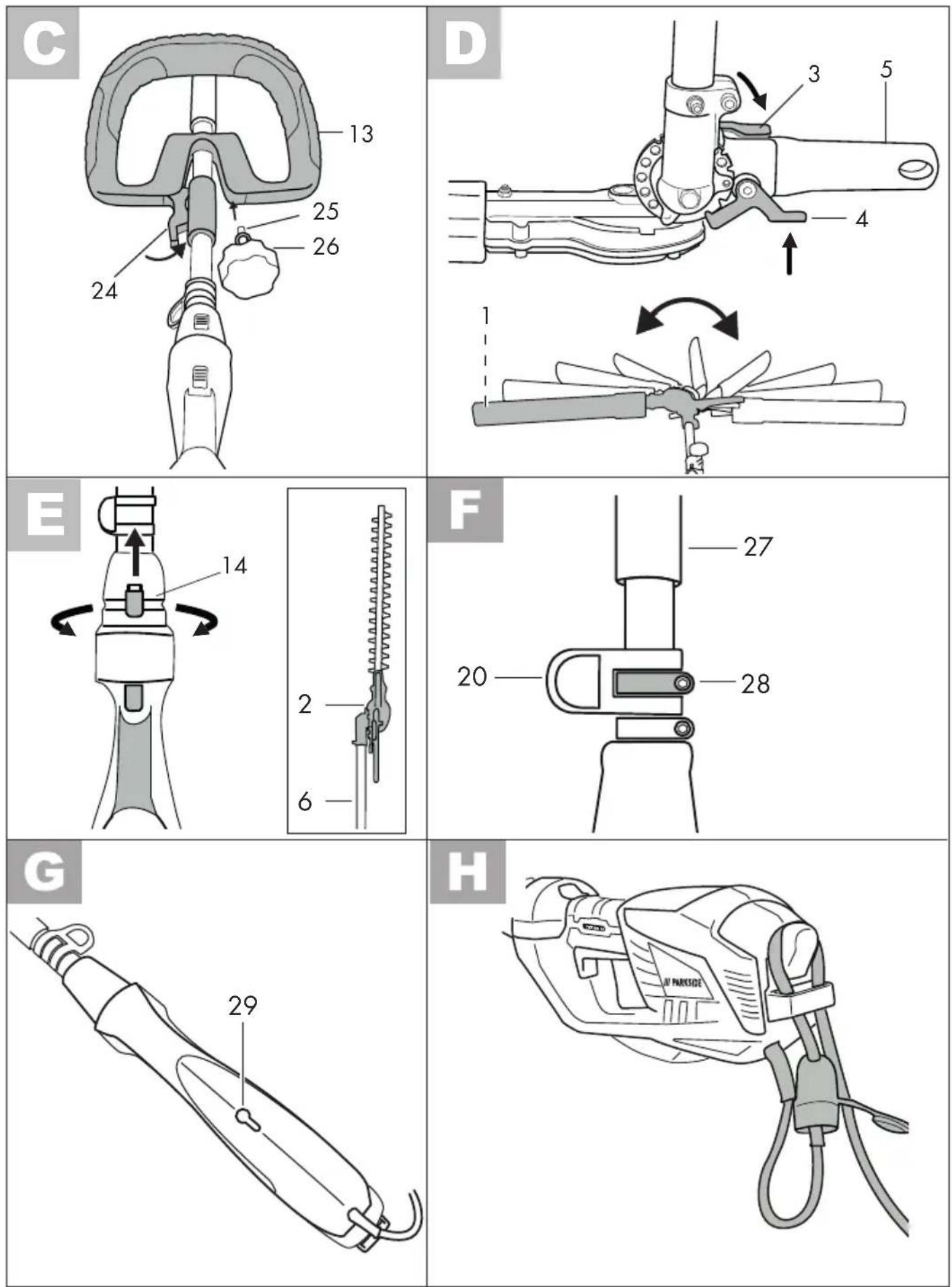 PARKSIDE PHSL 900 A3 - Explosionszeichnung • Exploded Drawing Vue éclatée • Explosietekening • Výkres sestavení Rysunek samorozwijający • Nákresy explózií Eksplosionstegning • Plano de explosión - 2