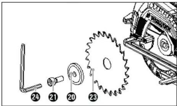 PARKSIDE PHKSA 12 A2 - Sägeblatt montieren/wechseln - 1