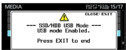 TASCAM DA6400 - Connexion d'un disque dur/ssd à un ordinateur - 3