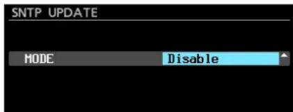 TASCAM DA6400 - Réglage de la fonction SNTP - 1