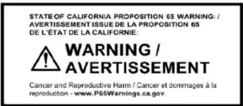 THERMADOR T24UW905RP - ADVERTENCIAS DE LA PROPUESTA 65 DEL ESTADO DE CALIFORNIA - 1
