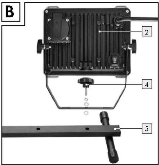 PARKSIDE FCL80121 - LED-ARBEITSSTRAHLER 2 X 50 W / 2 X 50 W LED WORK LIGHT / PROJECTEUR DE CHANTIER LED 2 X 50 W - 2