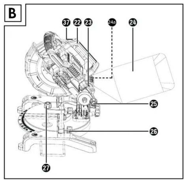 PARKSIDE PAKSP 20Li A1 - CORDLESS CROSS CUT MITRE SAW - 3